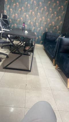 sofa set 3 seater, 2seater, 1seater    Office tables and office cahirs
