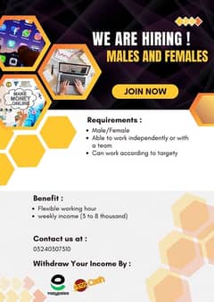 Online Home base work is available for females and males.