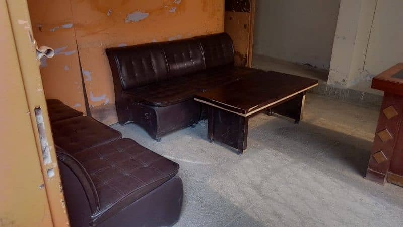 6 sofa seats, office table, office Chair, centre table 1