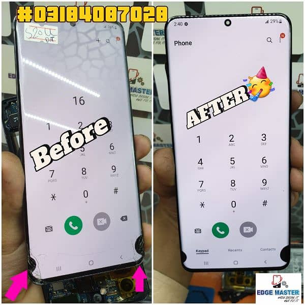 Crack Glass change SamsungS10+S8+S20ultraS23Note10plusNote20UltraNote8 8