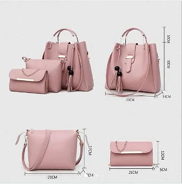 Hand Bags /Ladies Bags/Shoulder Bag/ladies pouch | 4Pcs Pu Leather New 4