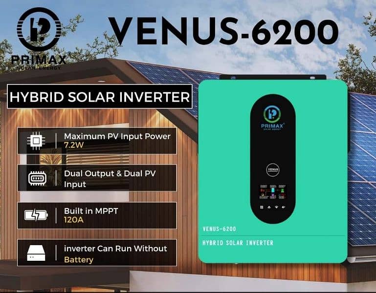 Primax Venus 6200 6KW Solar Hybrid Inverter 0