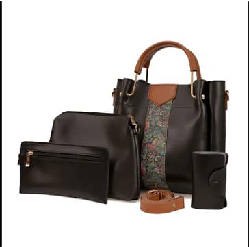 Hand Bags /Ladies Bags/Shoulder Bag/ladies pouch | 4Pcs Pu Leather New 14