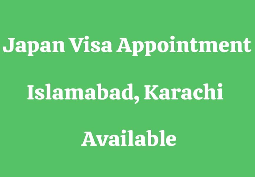 Japan Visa Appointment Services Available 0
