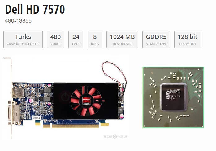 GRAPHIC CARD AMD HD 7570 1GB GDDR5 CARD FOR SALE 0