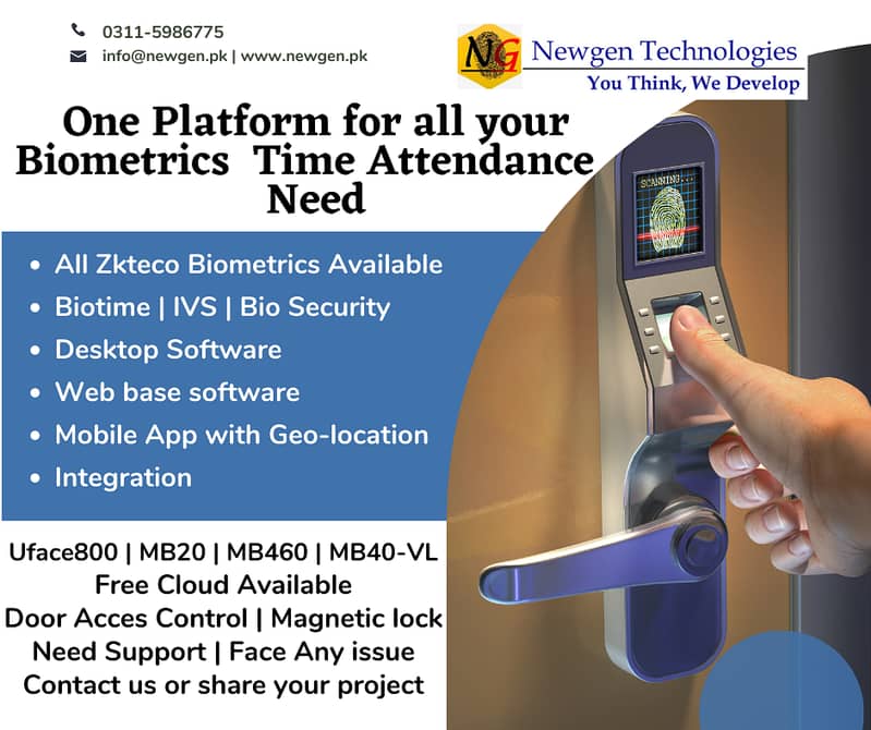 ZKteco Biometric Time Attendance Machine MB460 Mb20 K50 Uface800 Cloud 2