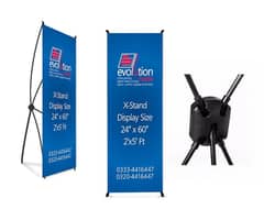 x stand / x standee / banner stand / roll up stand