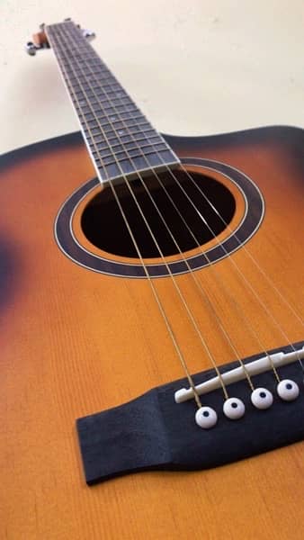 “Professional Jumbo Size Acoustic Guitar”Natural Muhaghni, Walnut wood 1