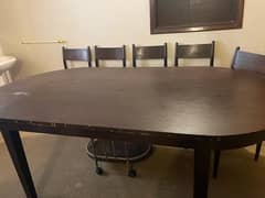 shesham  dining table with 8 chairs