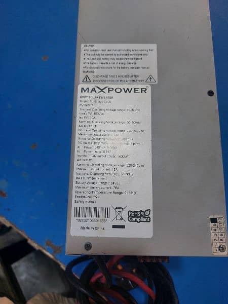 Maxpower MPPT Solor Inverter input 30-80dc output 220-240Ac 1