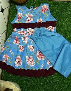 Baby Girls Frock With Matching trouser