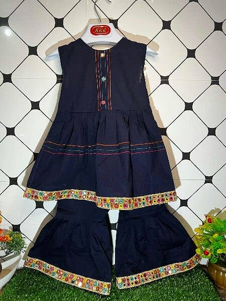 Blue Color Baby Girls frock Cod Available all over Pakistan 2