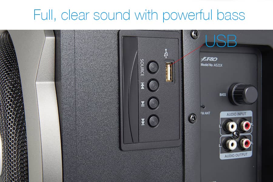 F&D A521x Multimedia Bluetooth Speaker (Black) 3