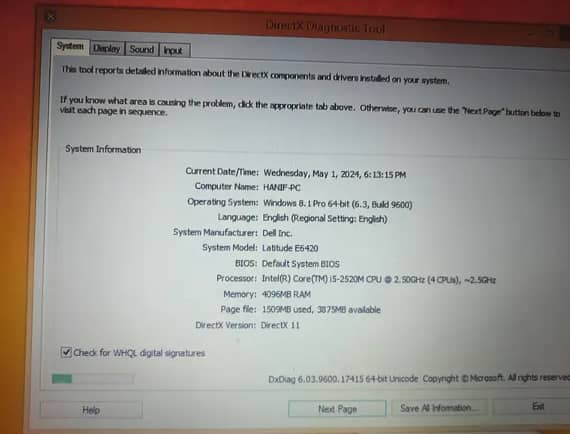 Dell laptop E6420 core i5 2nd gen 1