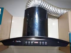 Turbo fan exhaust fan cooking range