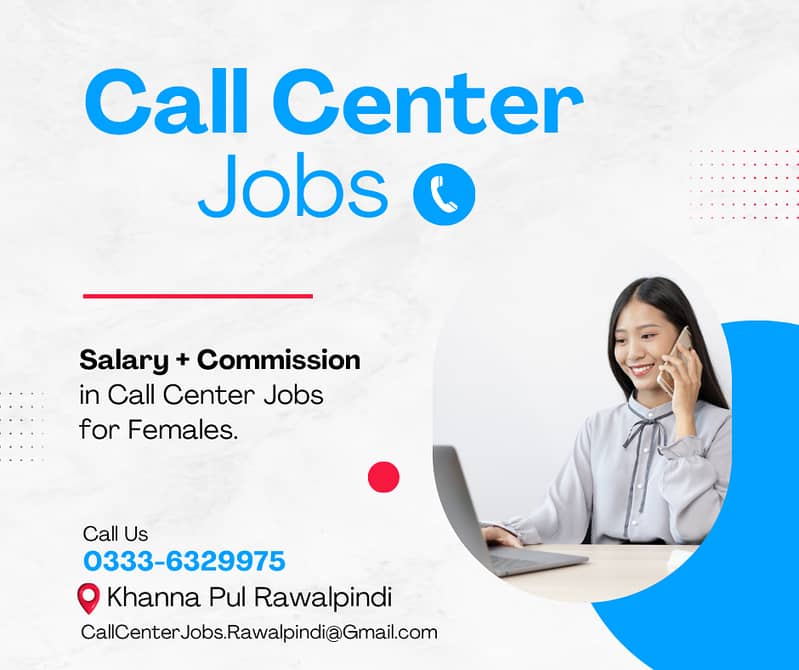 Call Center Jobs Female Rawalpindi | Salary + Commission 0