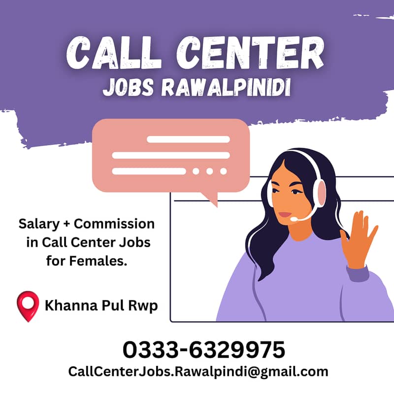 Call Center Jobs Female Rawalpindi | Salary + Commission 1
