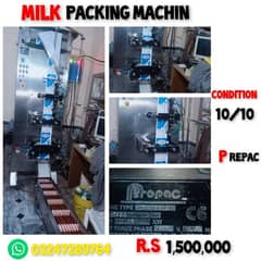 Packing machine for milk and other food items
