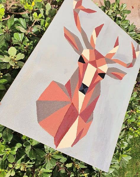 Cubism deer painting 1