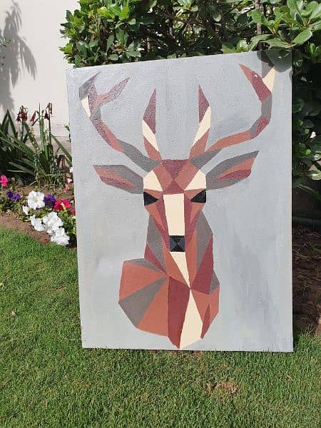 Cubism deer painting 2