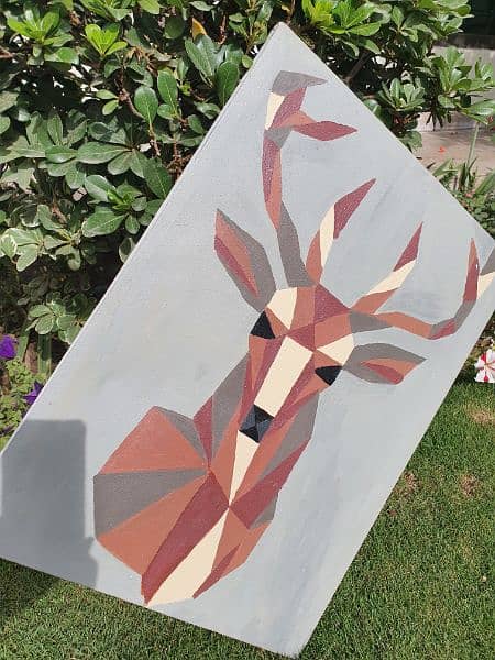 Cubism deer painting 5