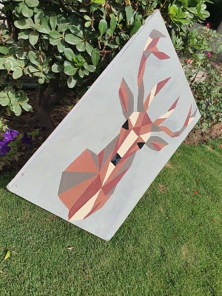 Cubism deer painting 6