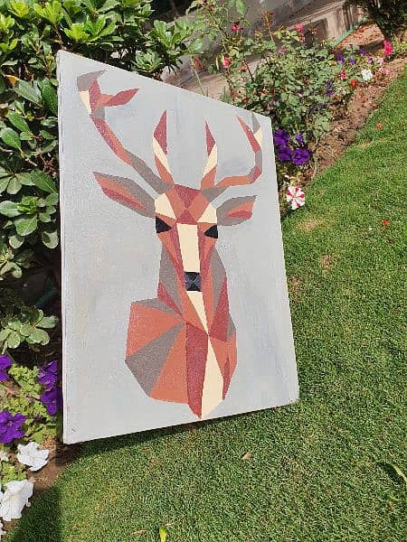 Cubism deer painting 7