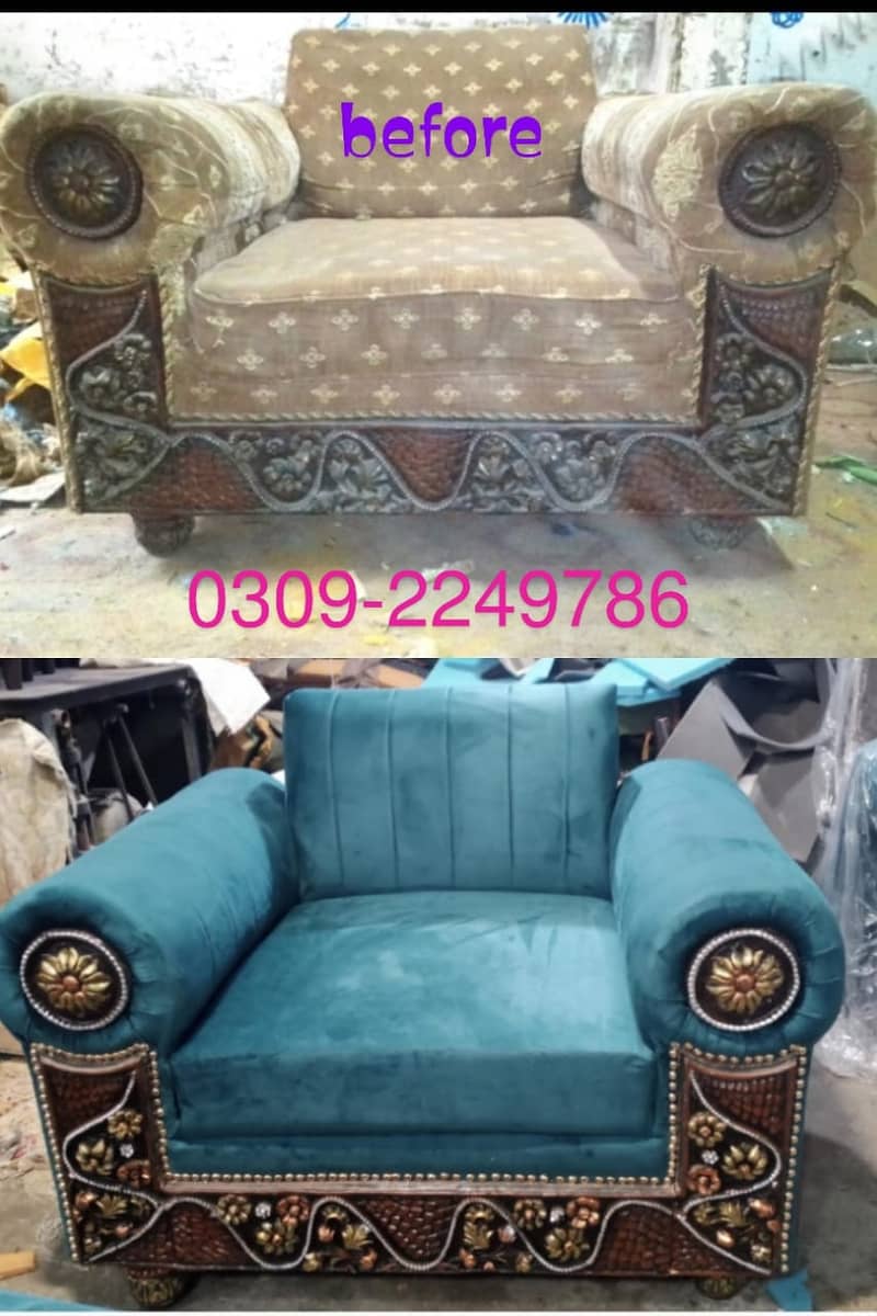 sofa cum bed / sofa set / fabric change / sofa poshish / sofa repair 14
