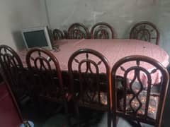8 chairs 1 table big size Pure wood