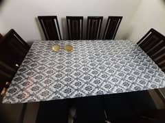 Glass Dinning Table with 12 chairs in New condition available for sale