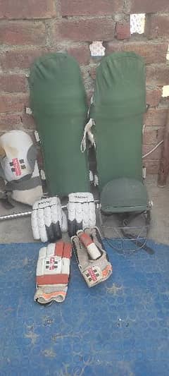 English willow bat and complete cricket kit