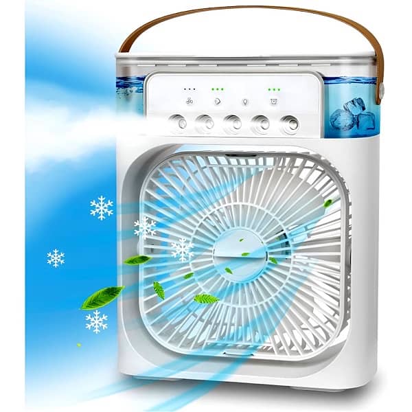 4-In-1 Multi-Functional Portable Air Cooling With 7-Color Night Light 1