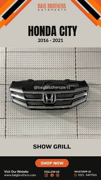 Honda civic city Sportage picanto mg Hs h6 headlight bonnet grill door 19