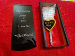 Customized nikkah pen box customized name box