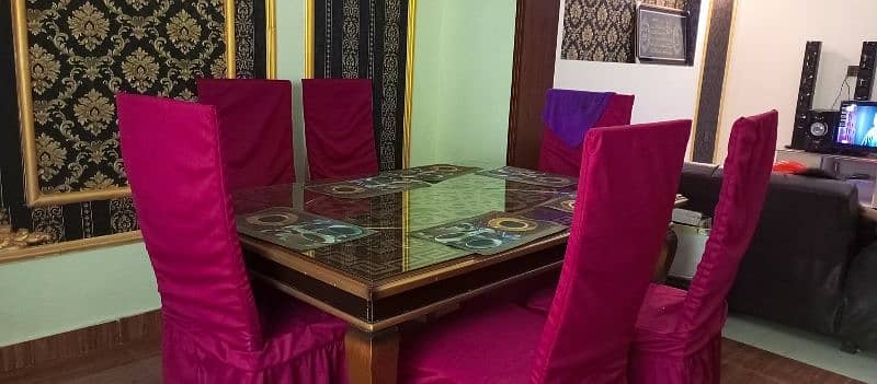 Dining Table 6 seater Versace Style Like new Condition 5