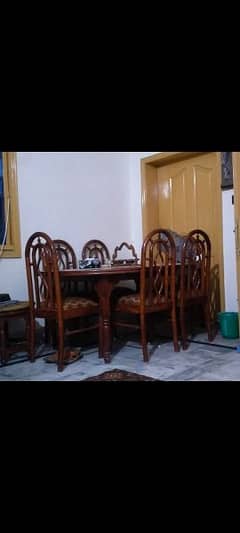 dining table and 6 chair