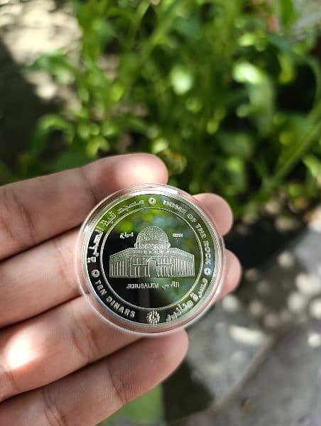 Palestine Coin Dome of the rock Coin Silver plated 1