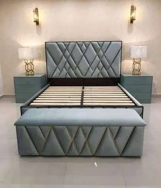 dubal bed Turkish design factory rate/ gloss paint /Double bed/wooden 11