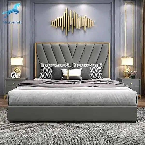 dubal bed Turkish design factory rate/ gloss paint /Double bed/wooden 13