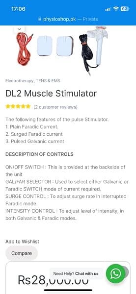Brand new electro pulse stimultor DL2 5