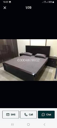 Double bed/wooden beds/bed set/factory rates/wooden bed/side table