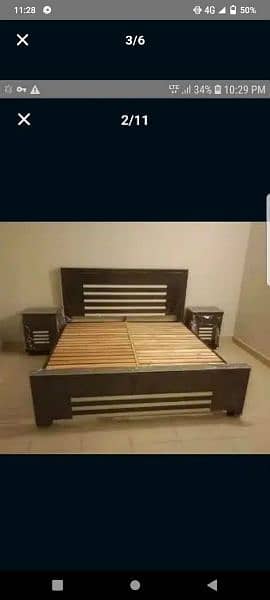 Double bed/wooden beds/bed set/factory rates/wooden bed/side table 9