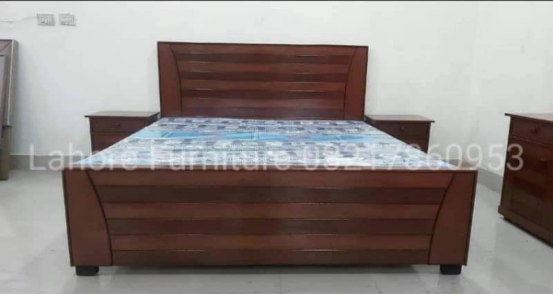 Double bed/wooden beds/bed set/factory rates/wooden bed/side table 15