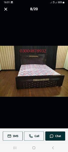 Double bed/wooden beds/bed set/factory rates/wooden bed/side table 18