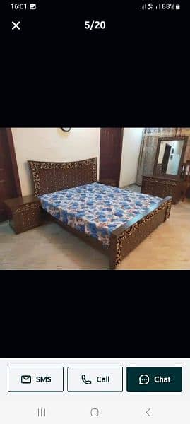 Double bed/wooden beds/bed set/factory rates/wooden bed/side table 19