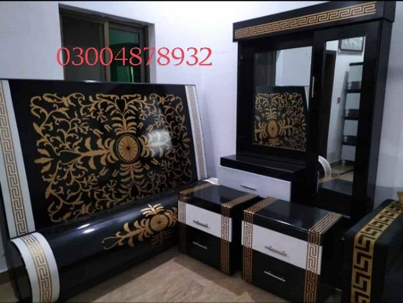 gloss paint /Double bed/wooden beds/bed set/factory rates/wooden bed 4