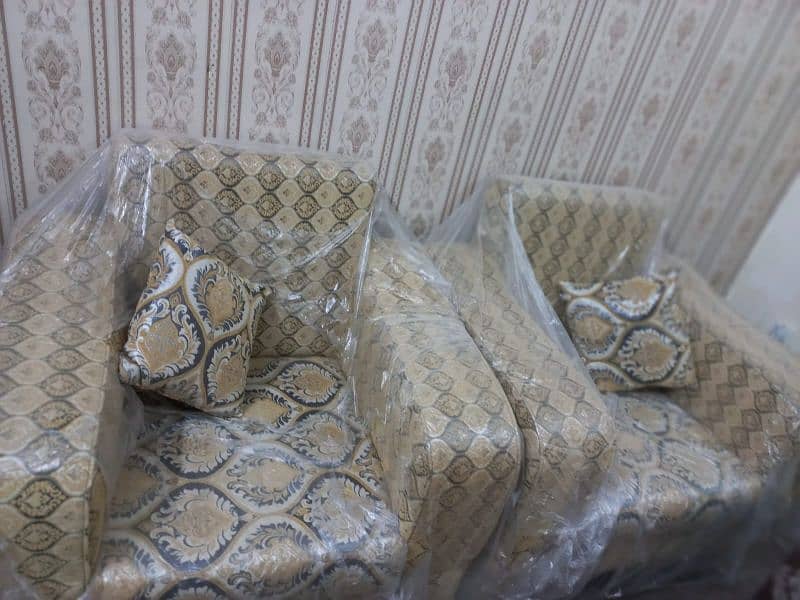 5 seater big size sofa set with antique color & texture 4