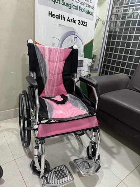 Hajj New Wheelchair Foldable Light Weight / Quality Wheel Chair 100 kg 6