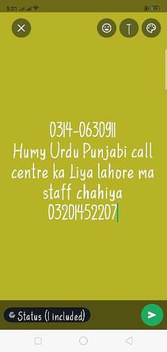 urdu Punjabi call centre staff required