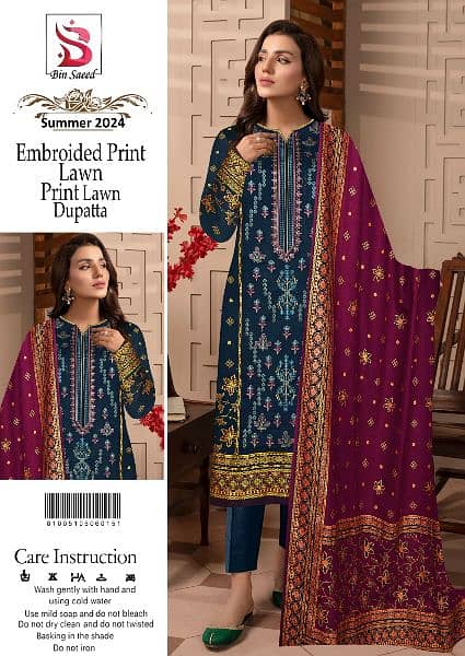 lawn embroidery collection unstitched whole sale price pe 7